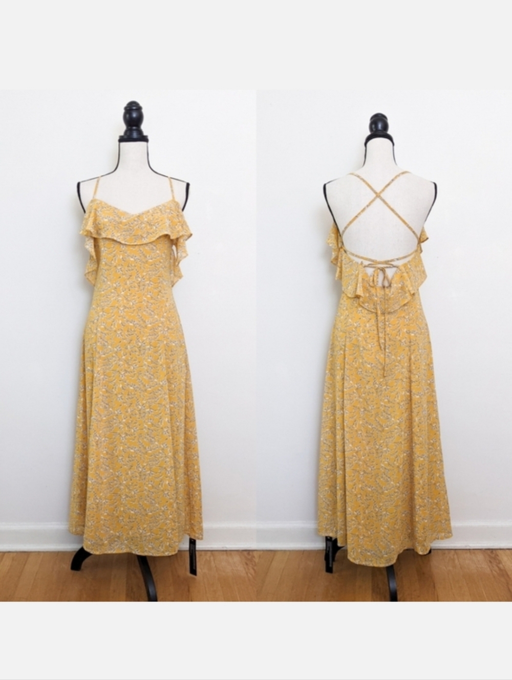 🦋LAST🦋 NWT Goldie London Lace-Up Slip Maxi Dress